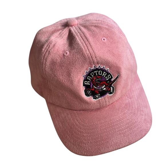 Mitchell & Ness Toronto Raptors‎ NBA Strapback Hat Adjustable Faux Suede Pink - Picture 2 of 10